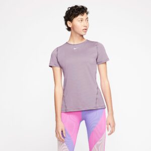 Nike Pro Mesh Tshirt Dame Lilla