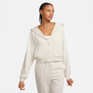 Nike Sportswear Chill Terry Loose Fullzip French Terry Hættetrøje Dame Hvid