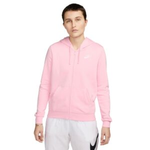Nike Sportswear Club Fleece Full Zip Hættetrøje Dame Xs Pink