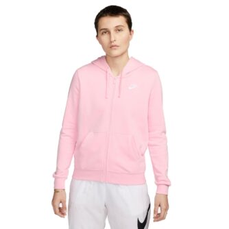 Nike Sportswear Club Fleece Full Zip Hættetrøje Dame Xs Pink