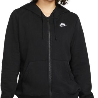 Nike Sportswear Club Fleece Full Zip Hættetrøje Dame Xs Sort