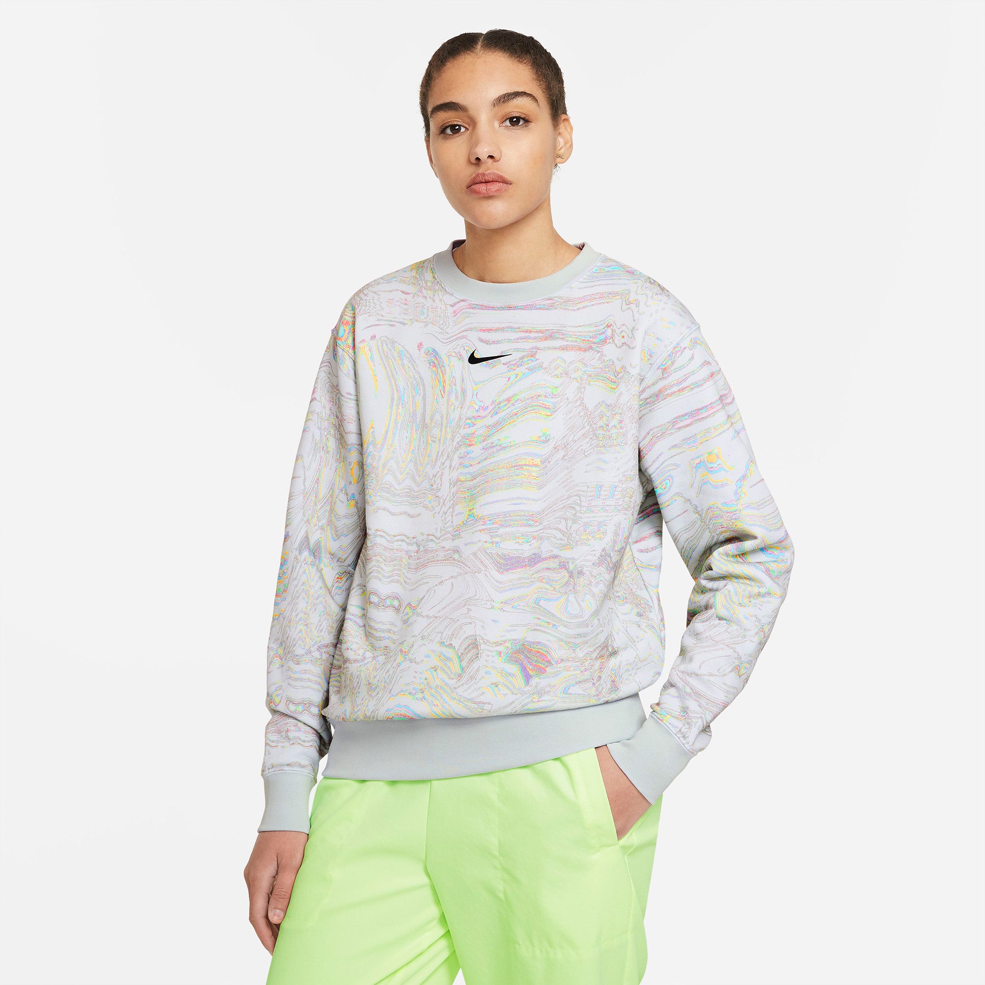 Nike Sportswear Dance Fleece Sweatshirt Dame Xs Multifarvet Nike Sportswear Dance Fleece Sweatshirt Dame Xs Multifarvet