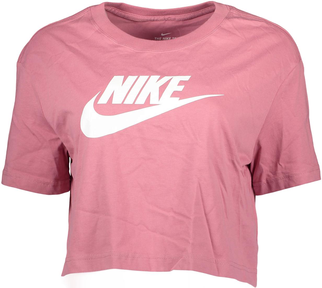 Nike Sportswear Essential Cropped Tshirt Dame Pink Nike Sportswear Essential Cropped Tshirt Dame Pink