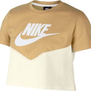 Nike Sportswear Heritage Ss Top Dame L Brun