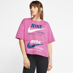 Nike Sportswear Icon Clash Tshirt Dame Xs Pink