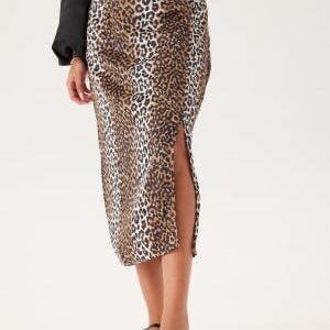 ONLY Onljane Life Long Slit Skirt Timber Wolf Aop:wildlife XS