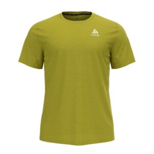 Odlo Herre T-shirt Run Easy S - Gul, Åndbar & Antibakteriel, Str. S til Løb