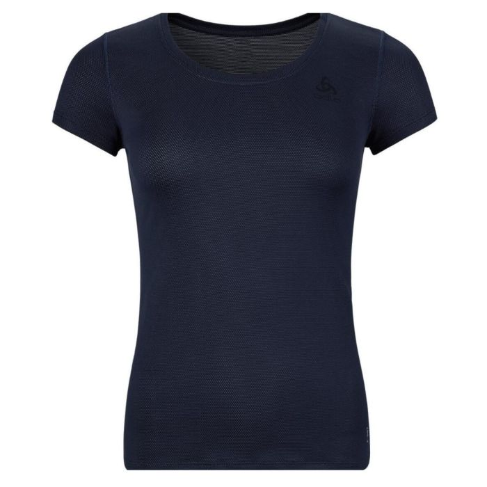 Odlo T-shirt Dame L - Crew Neck, Blå, Aktiv Sportstrøje til Løb og Træning Odlo T-shirt Dame L - Crew Neck, Blå, Aktiv Sportstrøje til Løb og Træning