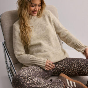 Only - Beige - Onlaya Life Ls High Neck Cc Knt