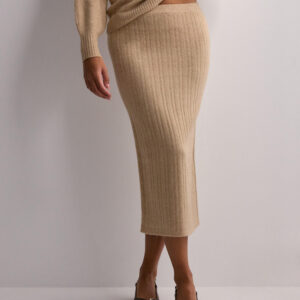 Only - Beige - Onljeanett Life Midi Rib Skirt Cc K