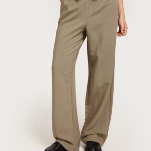 Only - Beige - Onlmilian Mw Wide Pull-Up Wo Pant C