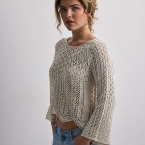 Only - Beige - Onlnola Life 3/4 Pullover Knt Noos