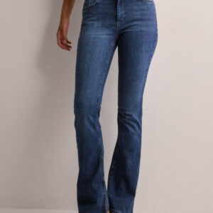 Only - Blå - Onlblush Mid Flared Dnm TAI021 Noos