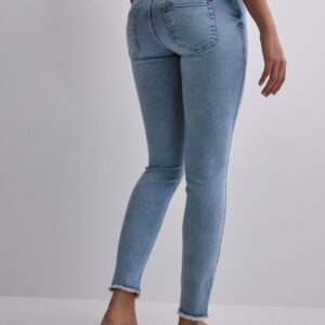 Only - Blå - Onlblush Mid Sk Ank Rw Dnm REA694 N
