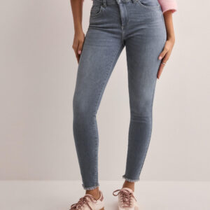 Only - Blå - Onlblush Mid Skin Ank Rw Dnm TAI270