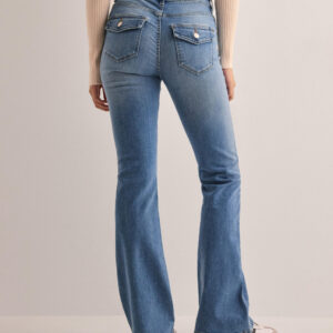 Only - Blå - Onlblush Mw Back Pock Fla TAI222 Dn