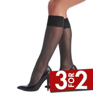 Oroblu Strømpebukser Mi-Bas Jeune 20 Sheer Knee-Highs Mørkgrå polyamid One Size Dame