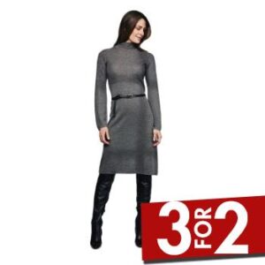 Pierre Robert X Jenny Skavlan Wool A-Line Dress Mørkgrå Small Dame