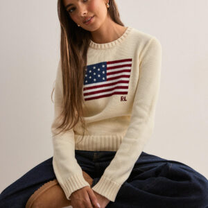 Polo Ralph Lauren - Hvid - Flag Cn-Long Sleeve-Pullover