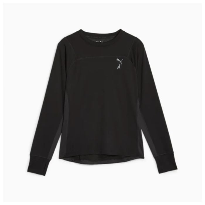 Puma Dame Rain Long Sleeve T-shirt, Str. L - Vandafvisende, Reflekser & Lommer Puma Dame Rain Long Sleeve T-shirt, Str. L - Vandafvisende, Reflekser & Lommer
