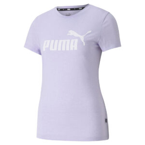 Puma Ess Logo Heather Tshirt Dame Lilla