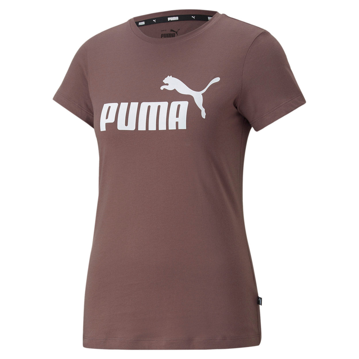 Puma Essentials Logo Tshirt Dame Brun Puma Essentials Logo Tshirt Dame Brun