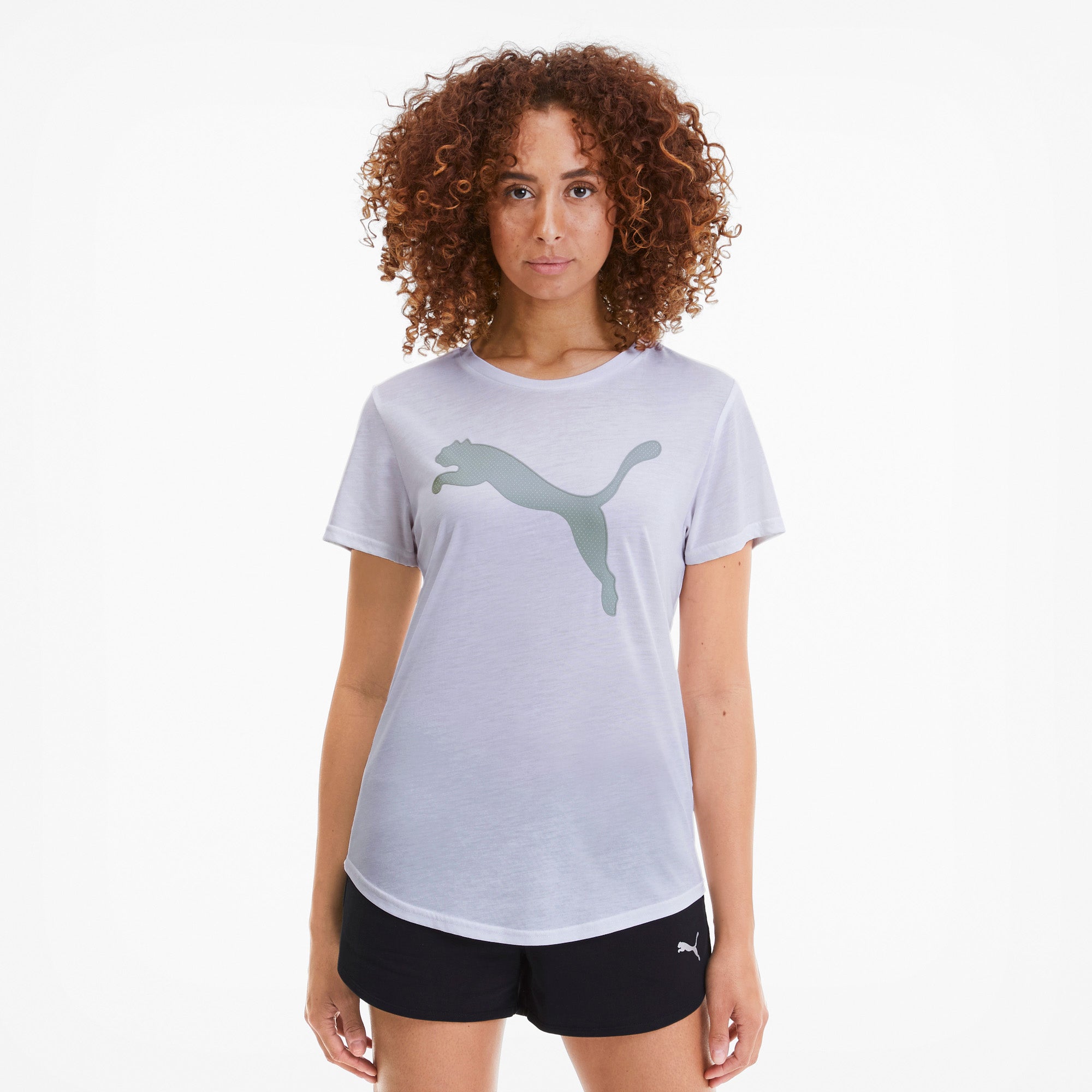 Puma Evostripe Tshirt Dame L Hvid Puma Evostripe Tshirt Dame L Hvid