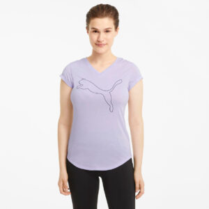 Puma Favourite Heather Cat Tshirt Dame L Lilla