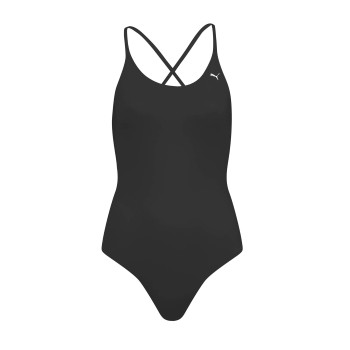 Puma V-Neck Padded Swimsuit Sort Small Dame Puma V-Neck Padded Swimsuit Sort Small Dame