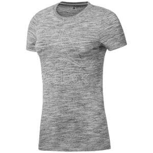 Reebok El Marble Logo Tee Dame Xs Grå