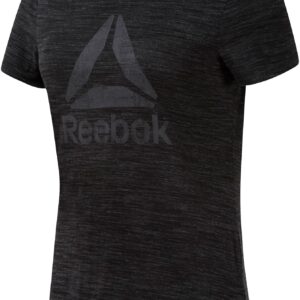Reebok Training Essentials Marble Logo Tee Dame Xs Sort