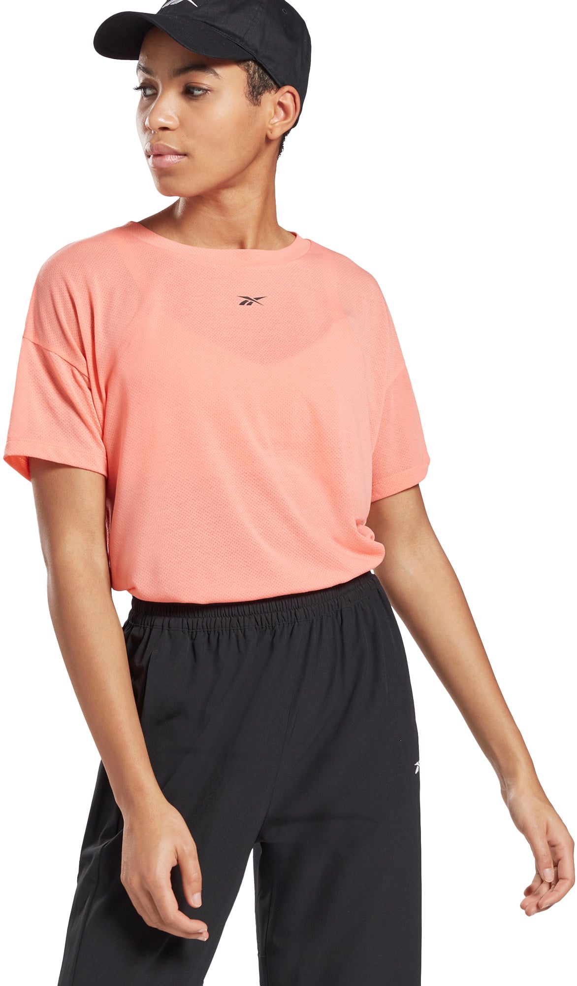 Reebok Workout Ready Supremium Tshirt Dame Pink Reebok Workout Ready Supremium Tshirt Dame Pink