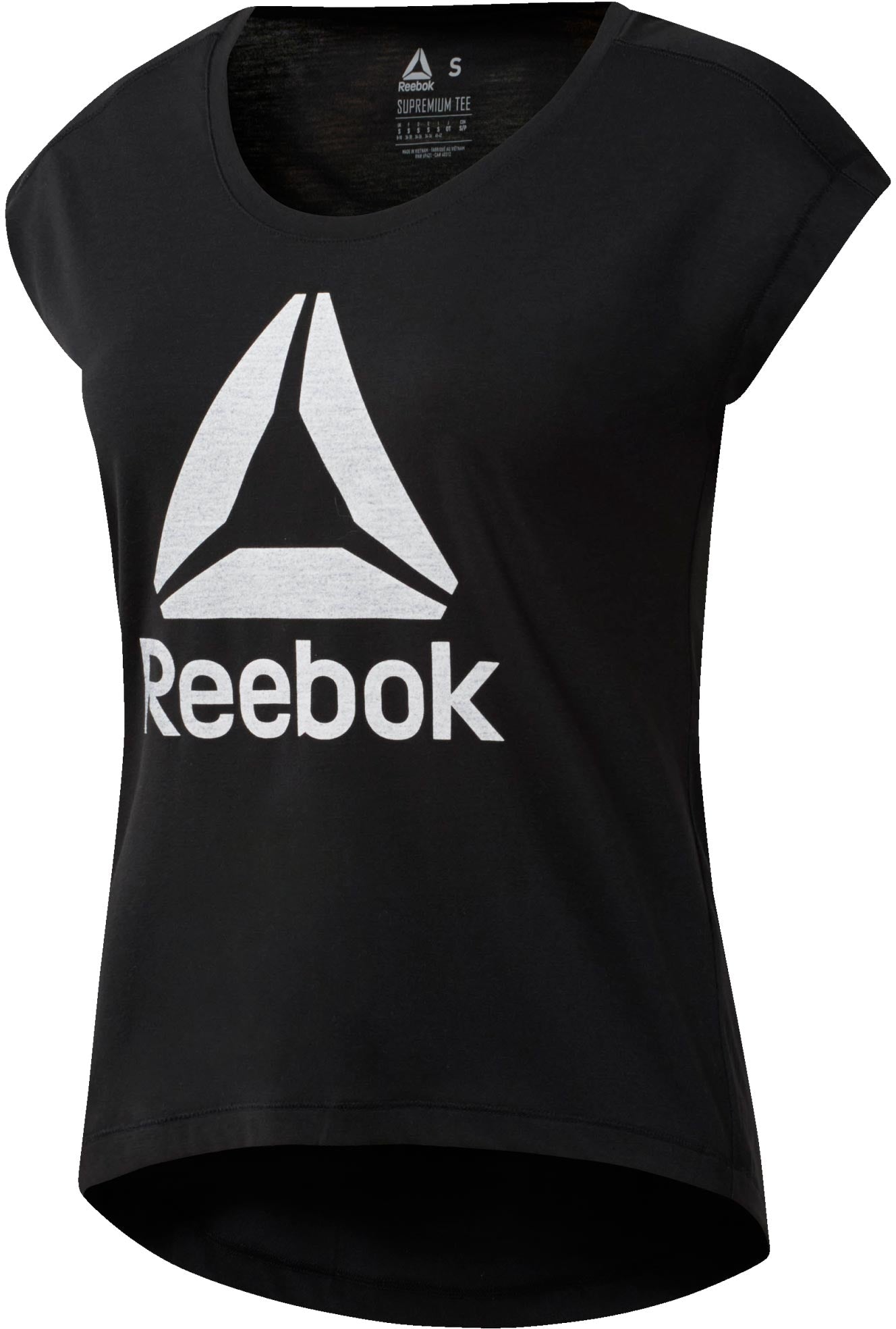 Reebok Workout Supremium 2.0 Tee Bl Dame Xs Sort Reebok Workout Supremium 2.0 Tee Bl Dame Xs Sort