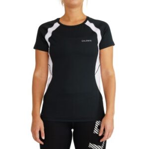 Salming Nova Tee Women Sort/Hvid polyester Small Dame