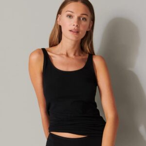 Schiesser 2-Pack top, sort, Størrelse: 36, Dame