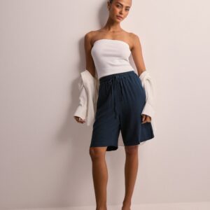 Selected Femme - Blå - Slfviva Mw Shorts Noos