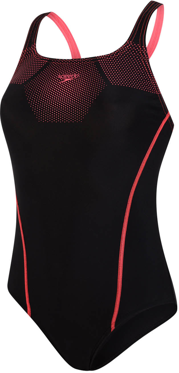 Speedo Hexagonal Tech Medalist Badedragt Dame 36 Sort Speedo Hexagonal Tech Medalist Badedragt Dame 36 Sort