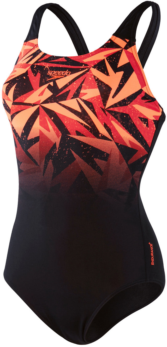 Speedo Placement Muscleback 1 Piece Badedragt Dame 36 Rød Speedo Placement Muscleback 1 Piece Badedragt Dame 36 Rød