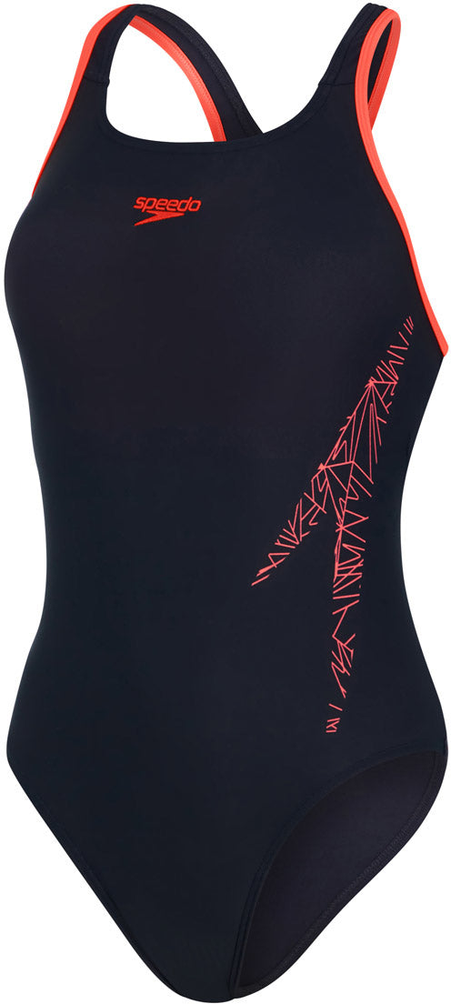 Speedo Placement Racerback Badedragt Dame 36 Sort Speedo Placement Racerback Badedragt Dame 36 Sort