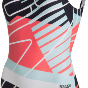 Speedo Placement Uback 1 Piece Badedragt Dame 38 Multifarvet