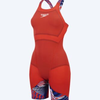 Speedo konkurrence badedragt til piger - LZR Ignite - Rød/blå