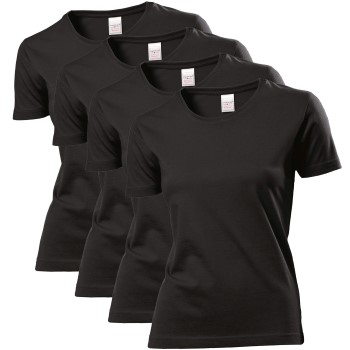 Stedman 4P Classic Women T-shirt Sort bomuld Small Dame Stedman 4P Classic Women T-shirt Sort bomuld Small Dame