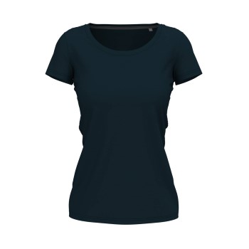Stedman Claire Crew Neck Marineblå ringspundet bomuld Small Dame Stedman Claire Crew Neck Marineblå ringspundet bomuld Small Dame