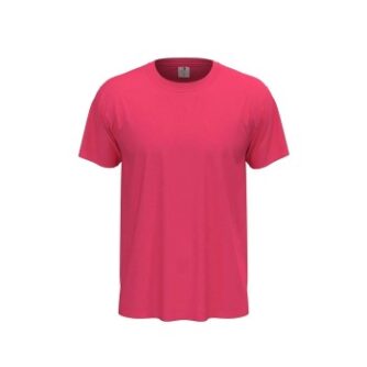 Stedman Classic Men T-shirt Rosa bomuld Small Herre