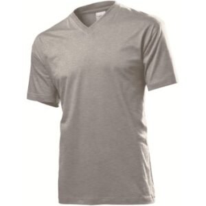 Stedman Classic V-Neck Men T-shirt Mørkgrå bomuld Small Herre