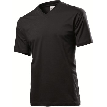 Stedman Classic V-Neck Men T-shirt Sort bomuld Small Herre Stedman Classic V-Neck Men T-shirt Sort bomuld Small Herre