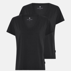 T-shirt v-neck 2-pak | Bambusviskose | Sort