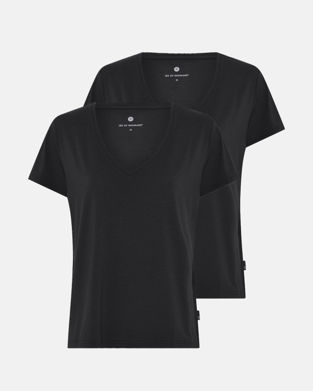 T-shirt v-neck 2-pak | Bambusviskose | Sort T-shirt v-neck 2-pak | Bambusviskose | Sort
