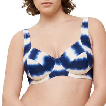 Triumph Summer Fizz W 01 Bikini Top Blå/Hvid polyamid B 38 Dame Triumph Summer Fizz W 01 Bikini Top Blå/Hvid polyamid B 38 Dame