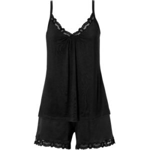 Trofe Boxer Pyjama Sort viskose Small Dame